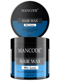 Mancode Wet Look Hair Wax 100 gm for MEN | Long Lasting Stylist Look | Glossy Finish | Shine | Restylable Anytime, Easy Wash Off | No Paraben, Sulphate, Alcohol & Harmfull Chemicals