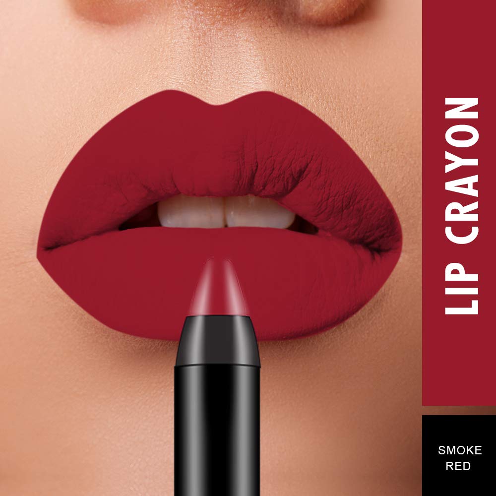 Swiss Beauty 12 Hrs. Stay Matte Lip Crayon, Hot Red, 3g - Long Lasting, Waterproof, Super Stay, Matte Finish Lip Crayon, Long Wear, Crayon Lipstick