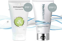 Neutriderm Pre-Makeup Skincare Combo, Vitamin E Moisturiser 125 Ml And Dermavive Hydra Cleanser Lotion (Combination) 120 Ml