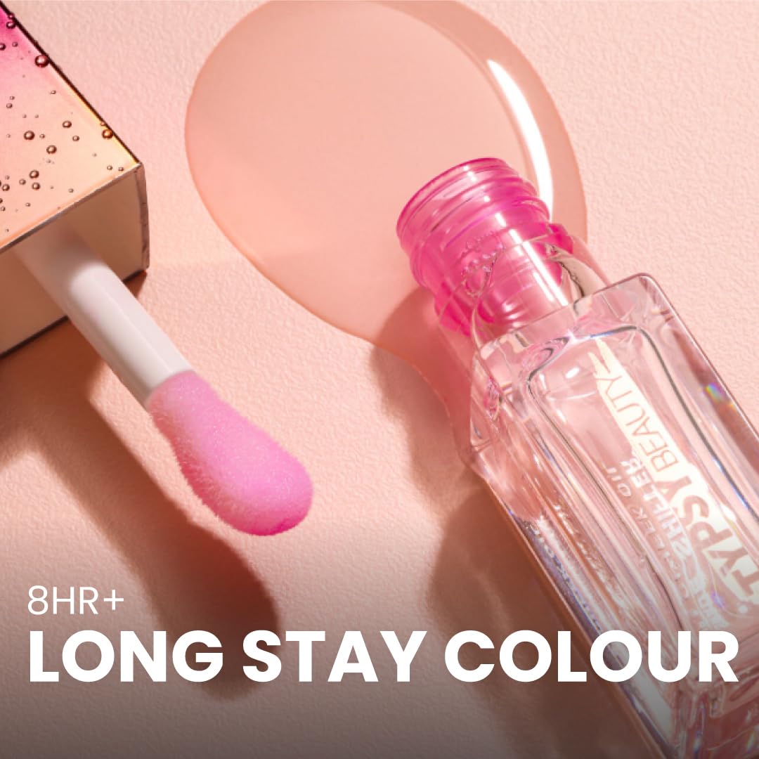Typsy Beauty Lip & Cheek Oil Combo Ph-Activated|Midnight & Shade Shifter Hydrating Formula with Acai Berry & Hibiscus Oil, Long Lasting Glossy Lip Tint & Blush Glossy Formulated In Italy (6.4g)