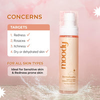 Moody DermaSoothe Brighening Face Mist & Essence Toner with Rice & Ceramides |Strenghten Skin Barrier | For Clear, Glass Korean Skin, Bright & Hydrated Skin | Alcohol-Free Toner |100% Vegan | 110ml