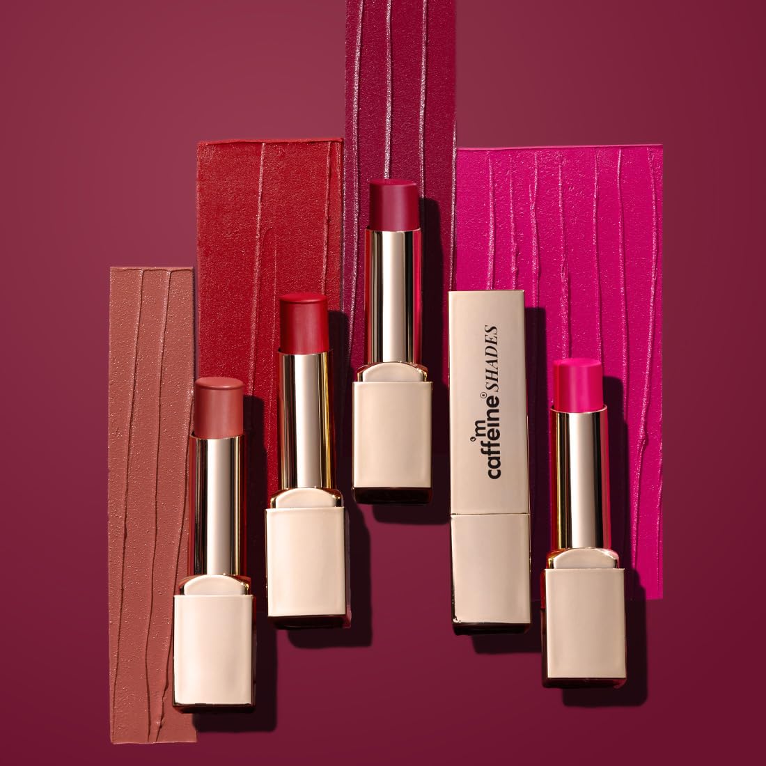 mCaffeine Shades Creamy Matte Kiss Bullet Lipstick | Moisturizing & Lightweight | Comfortable, Non-drying & Long Stay Lipstick | Infused with Cocoa Butter & Vitamin E | Lipstick for Women | 3.5 g - Mauve Velvet