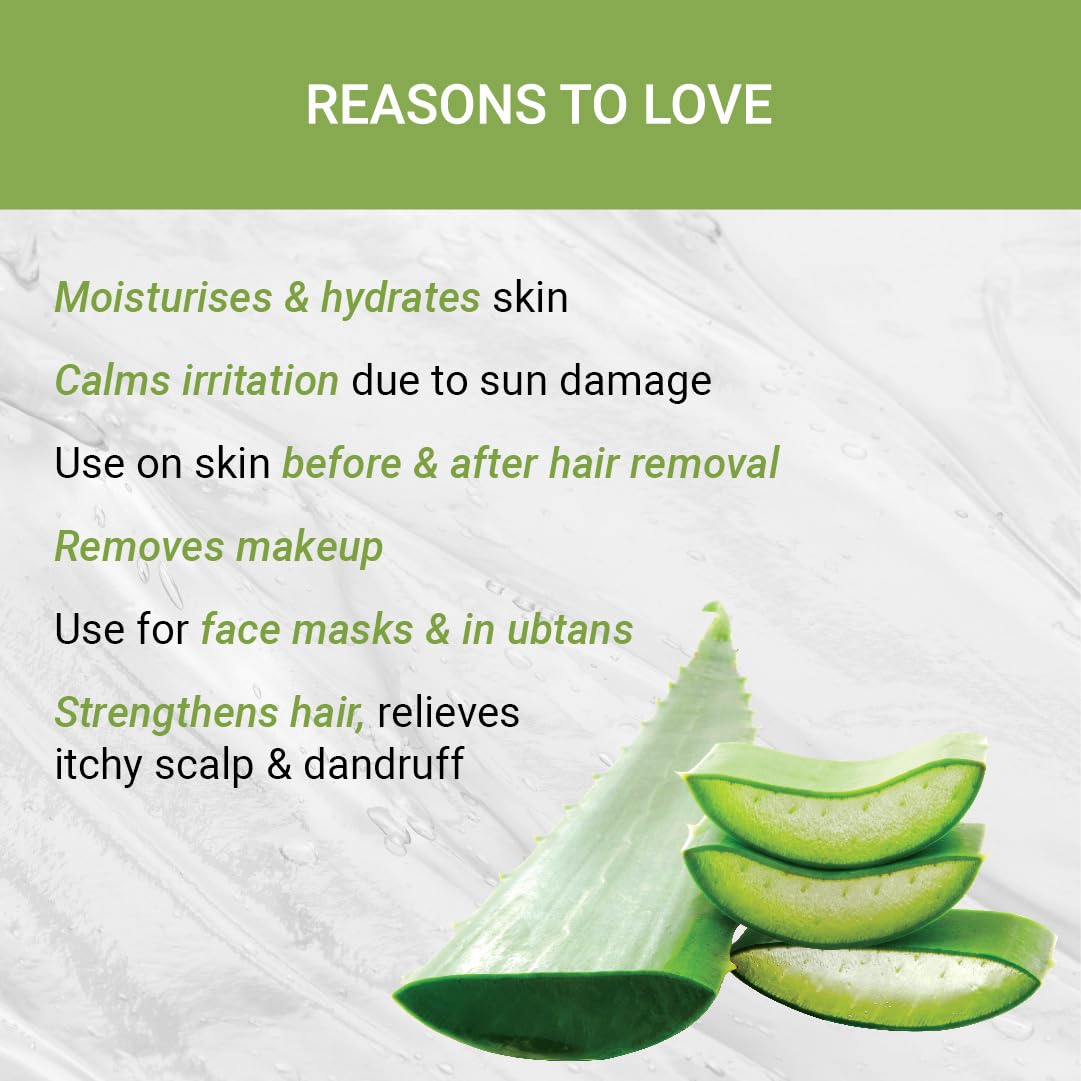 Iba Skin - N - Scalp Aloe Vera Gel for Face, Skin & Hair 100g | 100% Pure Aloe Vera Gel | For Hydrates, Moisturizes, Nourished and Glowing, Healthy Scalp and Stronger Hair | Halal Certified & Vegan