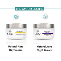 Olay Night Cream Natural White Fairness Night Moisturiser, 50g And Olay Day Cream Natural White Fairness Moisturiser SPF 24, 50g