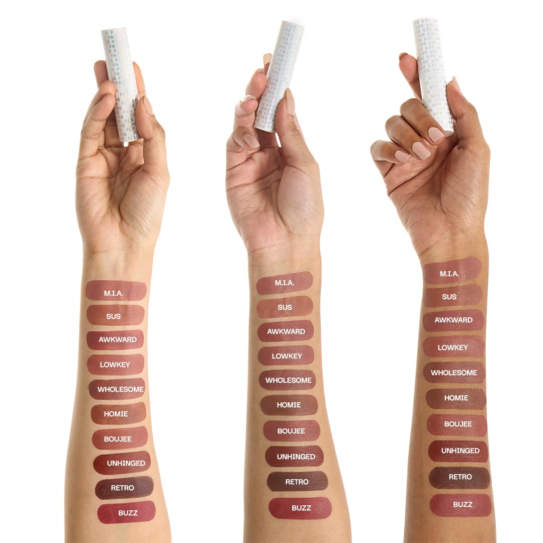 FAE Beauty Modern Matte Lipstick | Comfortable Cushion Matte Formula | One Stroke Application | Longwear | Richly Pigmented (Shade Homie)