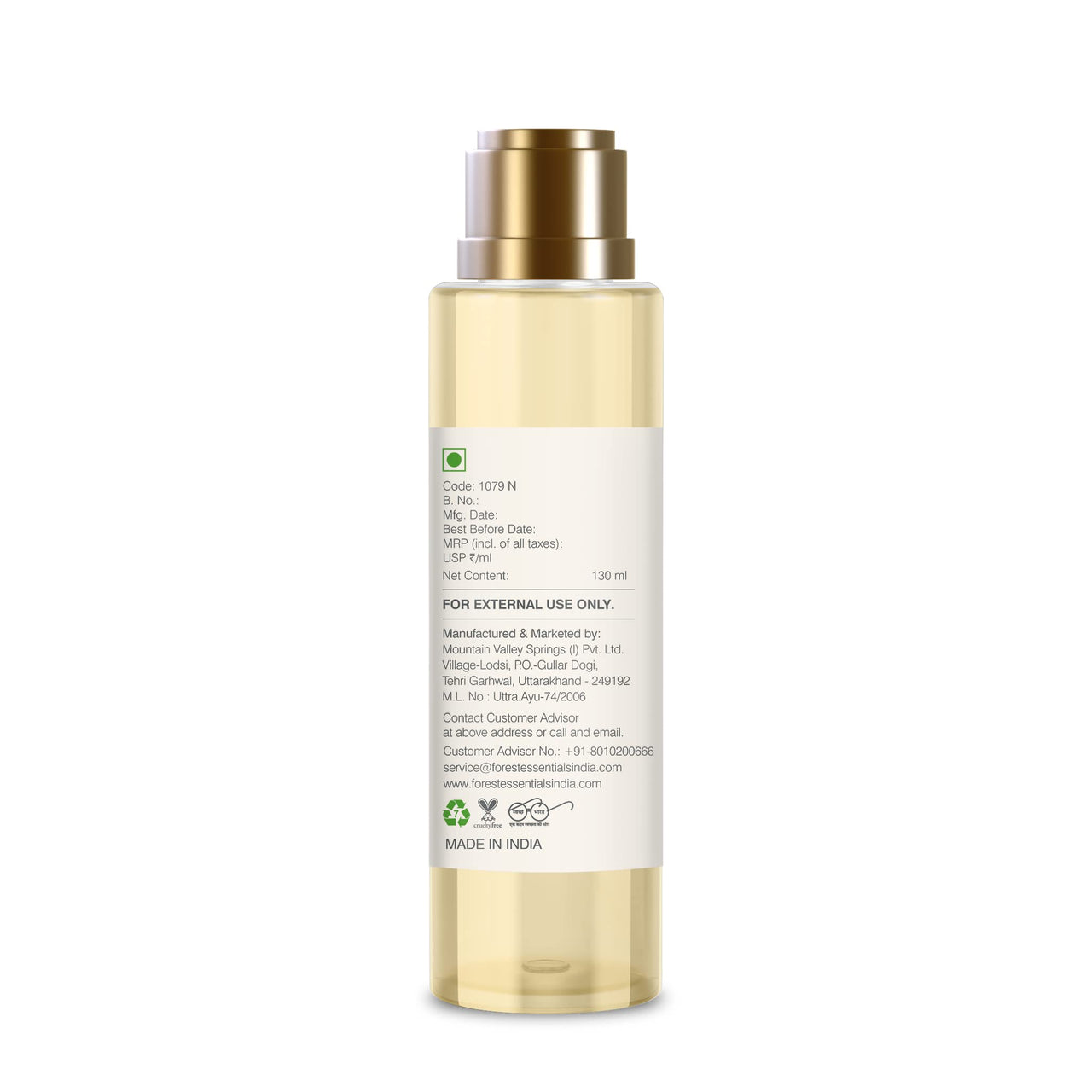 Forest Essentials After Bath Oil Nargis | Ayurvedic Scented Natural After Shower Oil | For Nourished & Moisturised Skin