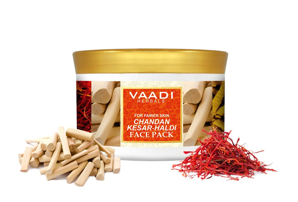 Vaadi Herbals Face Pack, Chandan Kesar and Haldi, 600g