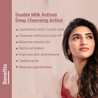 Neude Jelliciously Clean Face Wash 100ml pH 5.5 for Sensitive Skin Gel Face Cleanser with Double Milk Actives Lactobionic Acid & Lactic Acid - Deep Cleansing Brightening & Elasticity Boosting Formula