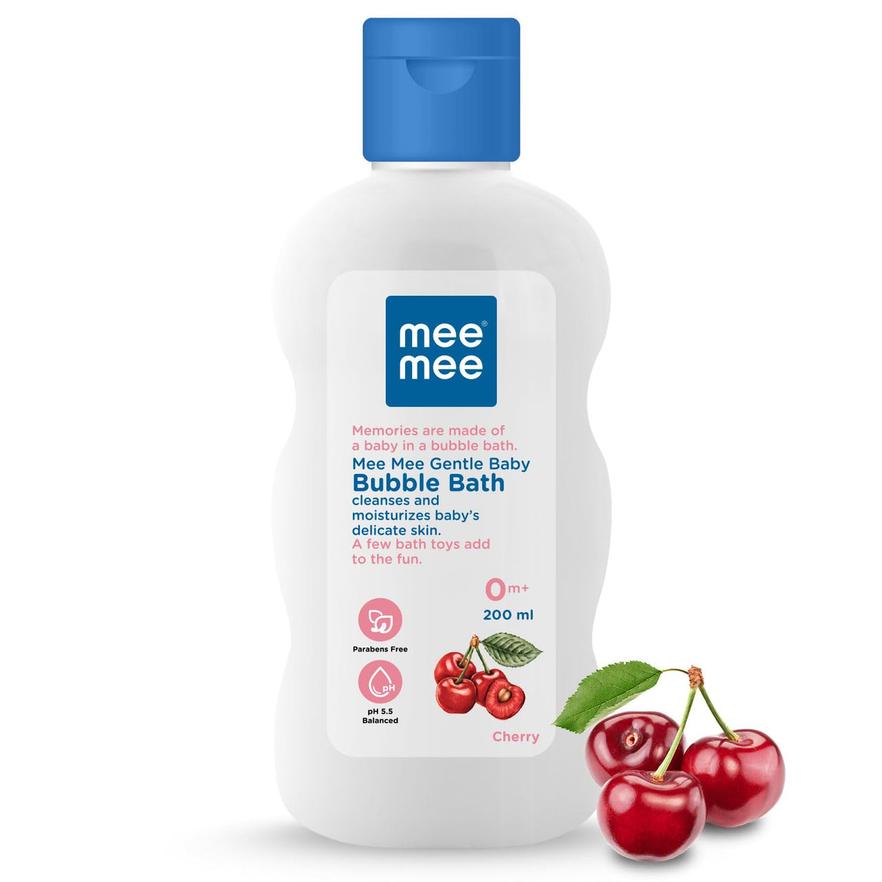 Mee Mee Foamy Baby Mild Bubble Bath 200ml (Pk 1) With Cherry & Fruit Extracts | Tear-Free Moisturizes and Soothes Skin |Infant Friendly Natural Head to Toe Baby Wash Dermatologically Tested