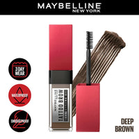 Maybelline New York Tattoo Brow 3 Day Styling Brow Gel - Deep Brown, Semi-permanent Tinted Eyebrow Gel, Water, smudge & Transfer-proof. Tattoo Brow 3 Day Styling Brow Gel Last Up To 3 Days | 6ml