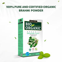 INDUS VALLEY 100% Organic Brahmi Powder | Bacopa monnieri for Hair Cleanser & Hair Care - (100g)