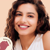 Mamaearth Creamy Matte Long Stay Lipstick with Murumuru Butter and Vitamin E for 8-Hour Long Stay (Flakeproof & Non-Drying | Intense Color Payoff) - 4.2g (Rose Nude)