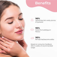 Pilgrim Squalane Hydra-Plumping Lip Balm+Lip Serum Combo(Bubblegum)|Lip Serum With Roll-On For Visibly Plump Lips|Soothing&Hydrating Dry&Chapped|Shea Butter&Pomegranate For Soft Lips,Pack Of 1,Pink