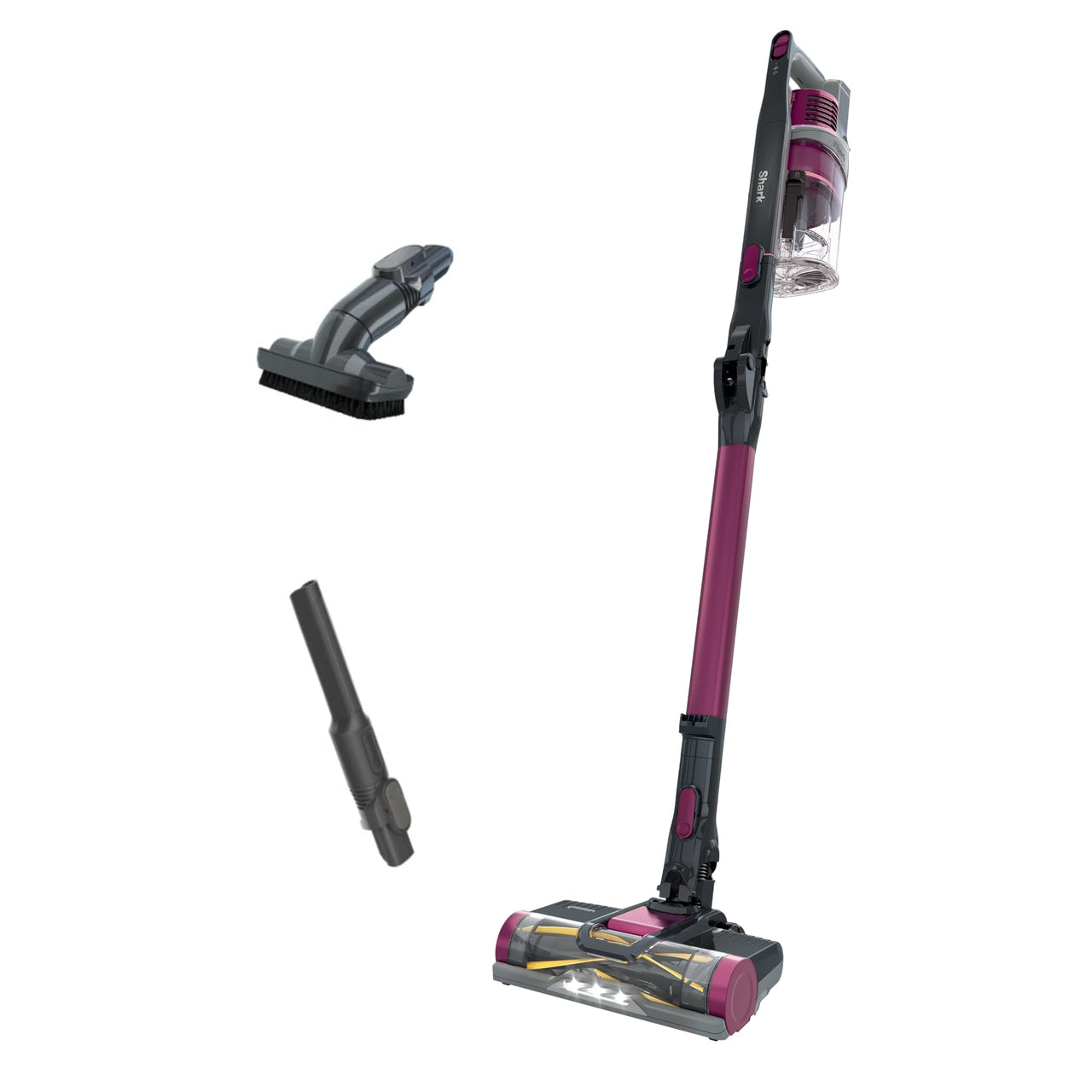 Shark IZ631H Cordless Pro Vacuum with PowerFins and Self-Cleaning Brushroll, Includes Upholstery Tool & Crevice Tool, Up To 60 Minute Runtime, HEPA Filtration, Cordless Vacuum, Dark Grey/Mojito Gray