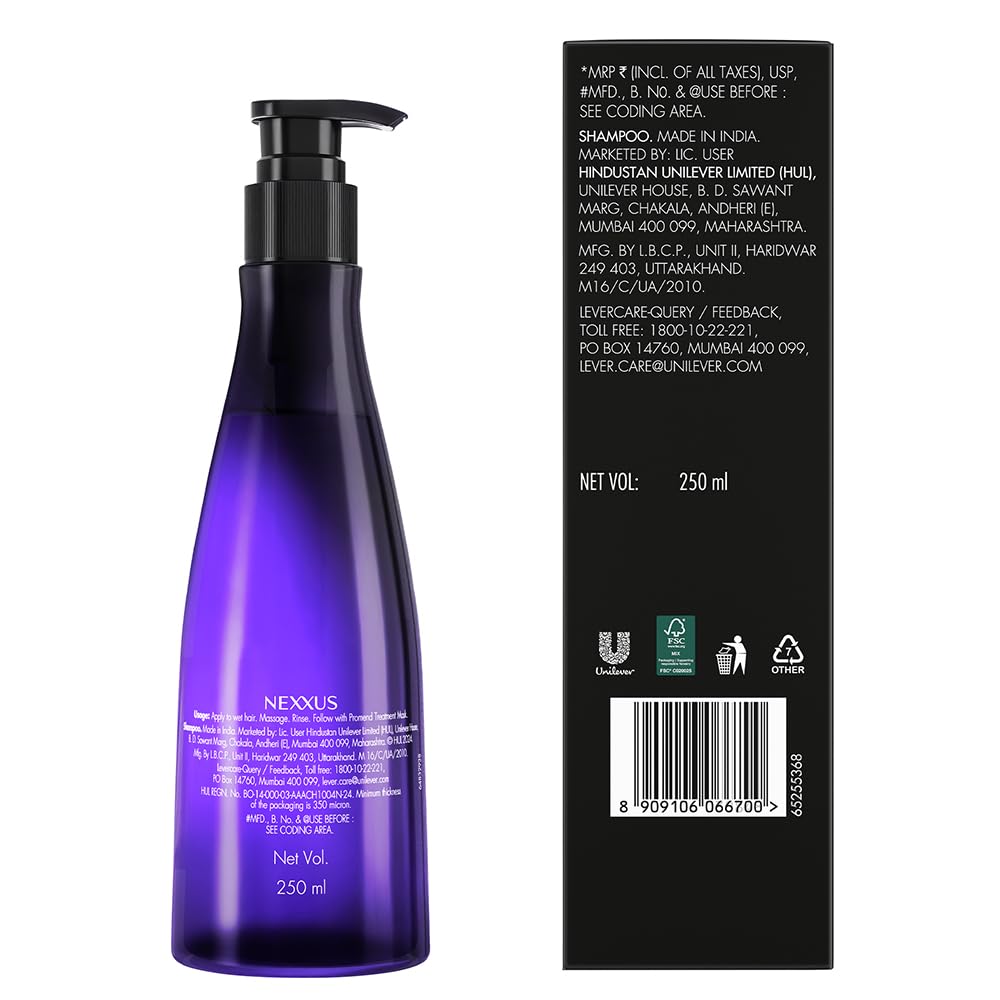Nexxus Promend Volumizing Shampoo I 250 ml | 3.5X Fuller Hair | Powered by Patented Bond Generation Tech with Elastin Protein