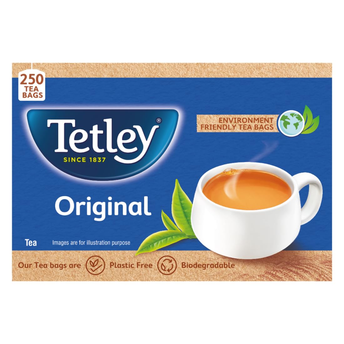 Tetley Original Black Tea - 250 Tea Bags, 425 grams, Pack of 1