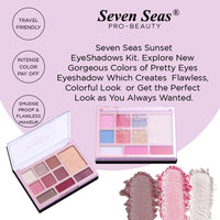 Seven Seas Sunset Eyeshadow 10 Pigmented Colors Eyeshadow Palette| Long Wearing And Easily Blendable Eye Makeup Palette | Matte,Shimmery & Metallic Finish (Skin)