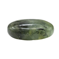 Prehnite Epidote Palm Stone - Pocket Massage Worry Stone for Natural Body Chakra Balancing, Reiki Healing and Crystal Grid Prehnite