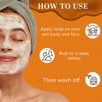 Khadi Natural Herbal Orange Soap, 125g - Pack of 2