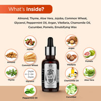 The Man Company Beard Oil for Growing Beard Faster with Almond & Thyme, 100% NATURAL, Best Beard Growth Oil for Men, Nourishes & Strengthens Uneven Patchy Beard - 30ML