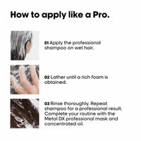 L’Oréal Professionnel Metal DX Anti-Metal Sulfate-Free Cleansing Cream Shampoo - 300ml | Professional Shampoo for Less Breakage, Get Strong & Shiny Hair | With Glicoamine | For Men & Women