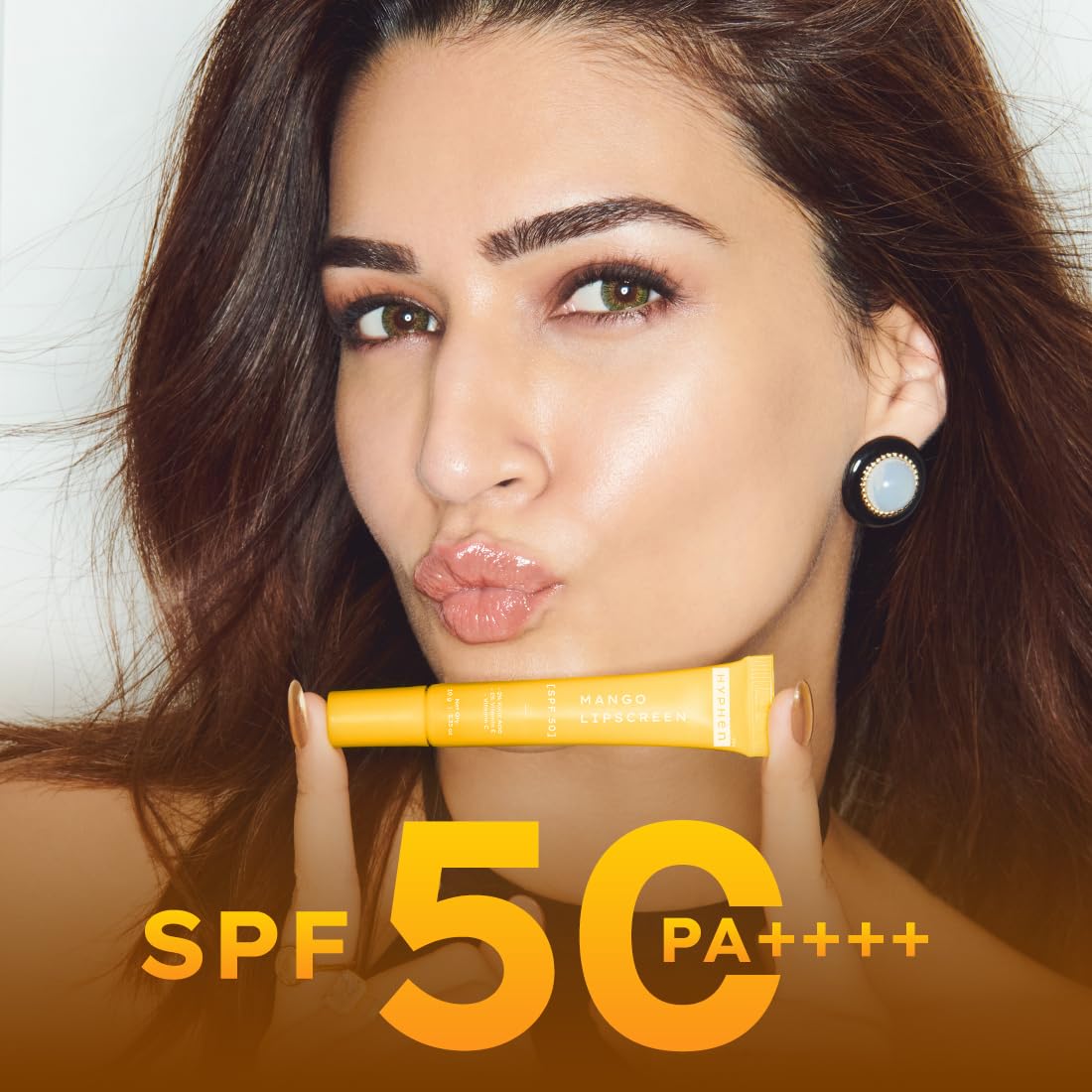 Hyphen Mango Lip Balm SPF 50 PA++++ | 2% Kojic Acid Brightening LipBalm for Dark & Pigmented Lips | 1% Vitamin E & Vitamin C | Moisturizing SPF LipBalm for Dry Lips - 10 g