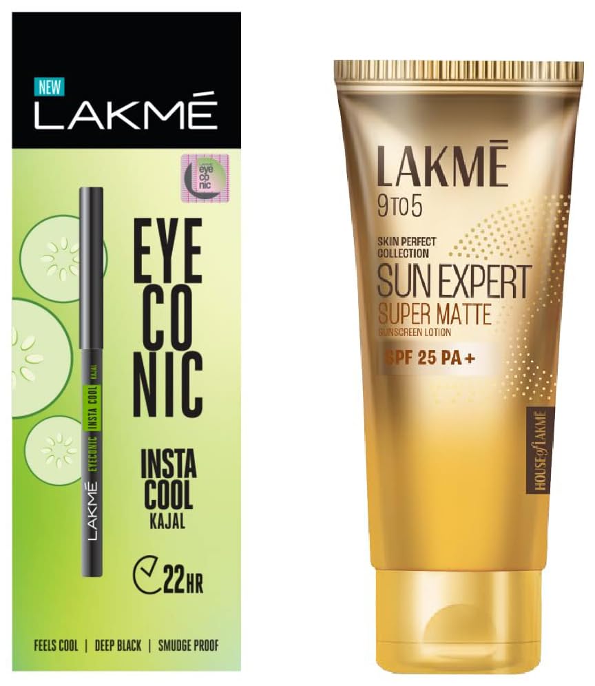 LAKMÉ Pond's  Light Moisturizer Cream & Eyeconic Insta Cool Kajal Combo