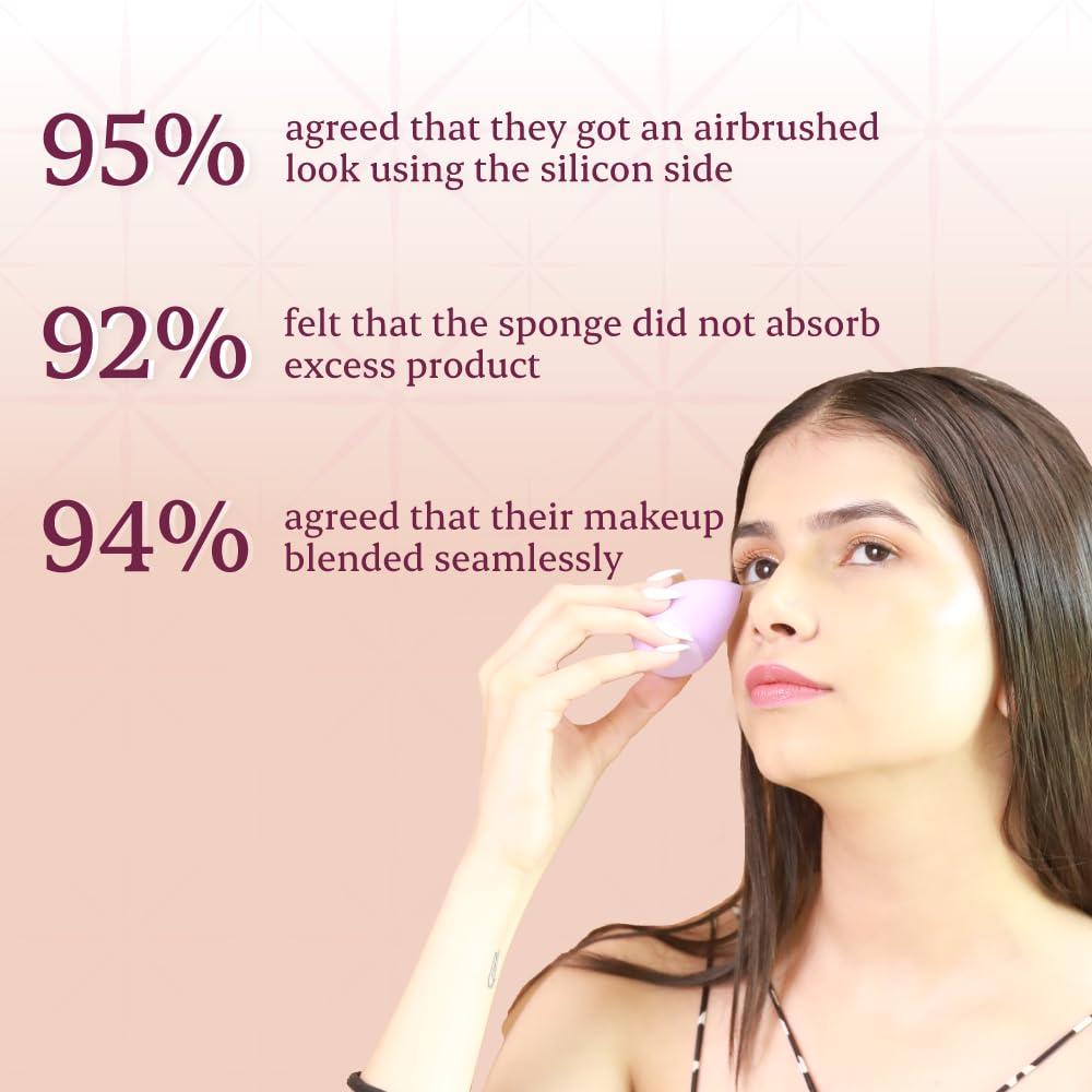 TYPSY BEAUTY Dip and Dab Makeup Sponge Blender | Dual-Sided Silicone and Foam Puff | Latex-Free, Soft, Durable | Face Blender for Foundation, Concealer, Powder | Compact Puff for Women