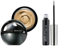Lakmé Absolute Skin Natural Mousse, Ivory Fair 01, 25g & Lakmé Absolute Shine Liquid Eye Liner, Black, 4.5ml