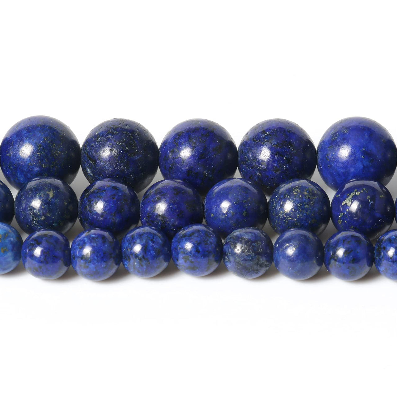 45pcs 8mm Natural Stone Beads Lapis Lazuli Beads Energy Crystal Healing Power Gemstone for Jewelry Making, DIY Bracelet Necklace