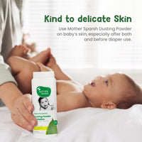 Mother Sparsh Plant Powered Dusting Powder For Babies - 200g | Talc Free Baby Powder With Corn Starch & Oat Powder