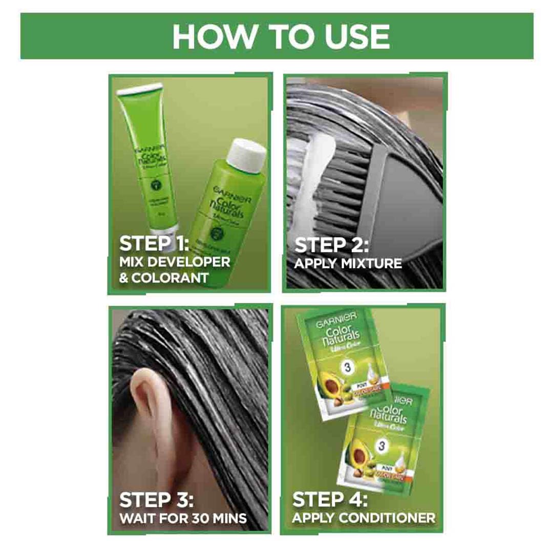 Garnier, Hair Colouring Creme, Long-lasting Colour, Smoothness & Shine, Color Naturals, Shade: 7.65 Raspberry Red, 55ml + 50g