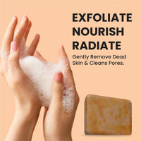 Hamare Ghar Ka Soaps Sandalwood & Saffron Magic Soaps For Bath | Paraben Free | Chandan & Kesar Bath Soap | Handmade Soap For Glowing | Skin Brightening For Men & Women (100 Gms Gms Pack Of 2)