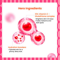 Foxtale 10% Vitamin C + Glutathione Complex Serum, Brightens skin in 3 days, Fades melasma & dark spots, Evens Skin tone, Gentle & Non-irritating, For All Skin types, Men & Women