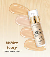Lakyou Beauty High Coverage Foundation | Lightweight Waterproof Base Makeup | Weightless Matte Effect | Long-Lasting Silky Smooth Finish | 60ml (04(Natural Nude), 60ml)