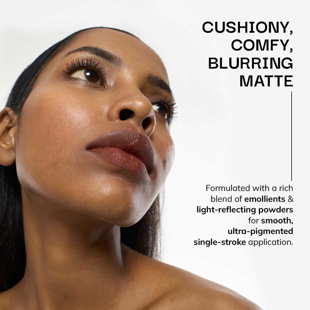 FAE Beauty Modern Matte Lipstick | Comfortable Cushion Matte Formula | One Stroke Application | Longwear | Richly Pigmented (Shade Wholesome)