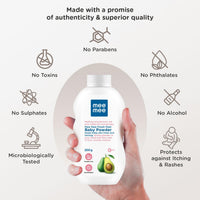 Mee Mee Infant Talcum Powder | Enriched with Avocado Oil | Dermatologist Approved | Rash-Resistant | Paraben-Free, 0m+ | (Fresh Sensation - 200g Single Pack