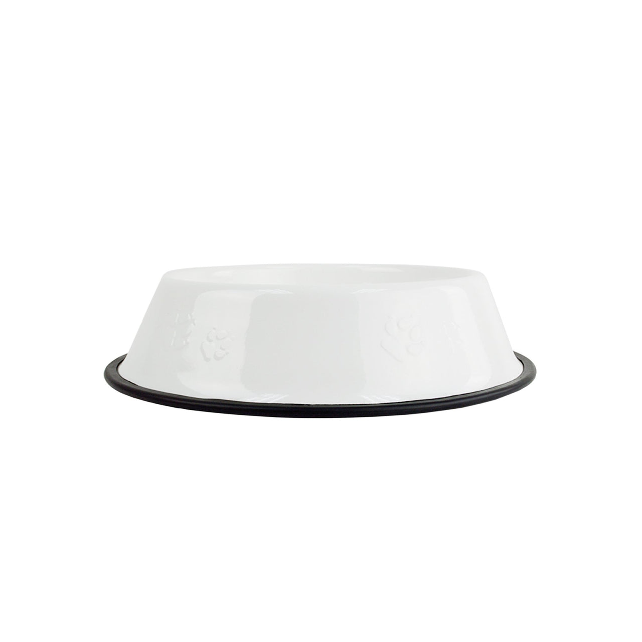 Platinum Pets 6.25 Cup Embossed Non-Tip Stainless Steel Dog Bowl, Pearl White Large