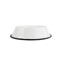 Platinum Pets 6.25 Cup Embossed Non-Tip Stainless Steel Dog Bowl, Pearl White Large