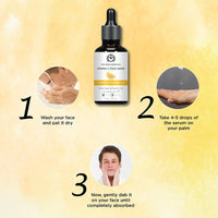 The Man Company 40% Vitamin C Face Serum With Hyaluronic Acid | Boosts Collagen | Glowing & Brightening Skin | Soft, Smooth & Supple | All Skin Types - 30ml