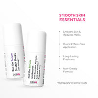 COS-IQ Roll-On Serum Combo Pack - Stretch Marks Removal Roll-On and Brightrning Underarm Serum for Men & Women (40ml x Pack of 2)