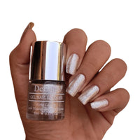 DeBelle Gel Nail Polish Sparkling Dust (Glitter Nail Paint)|Non UV - Gel Finish |Chip Resistant | Seaweed Enriched Formula| Long Lasting|Cruelty and Toxic Free| 8ml