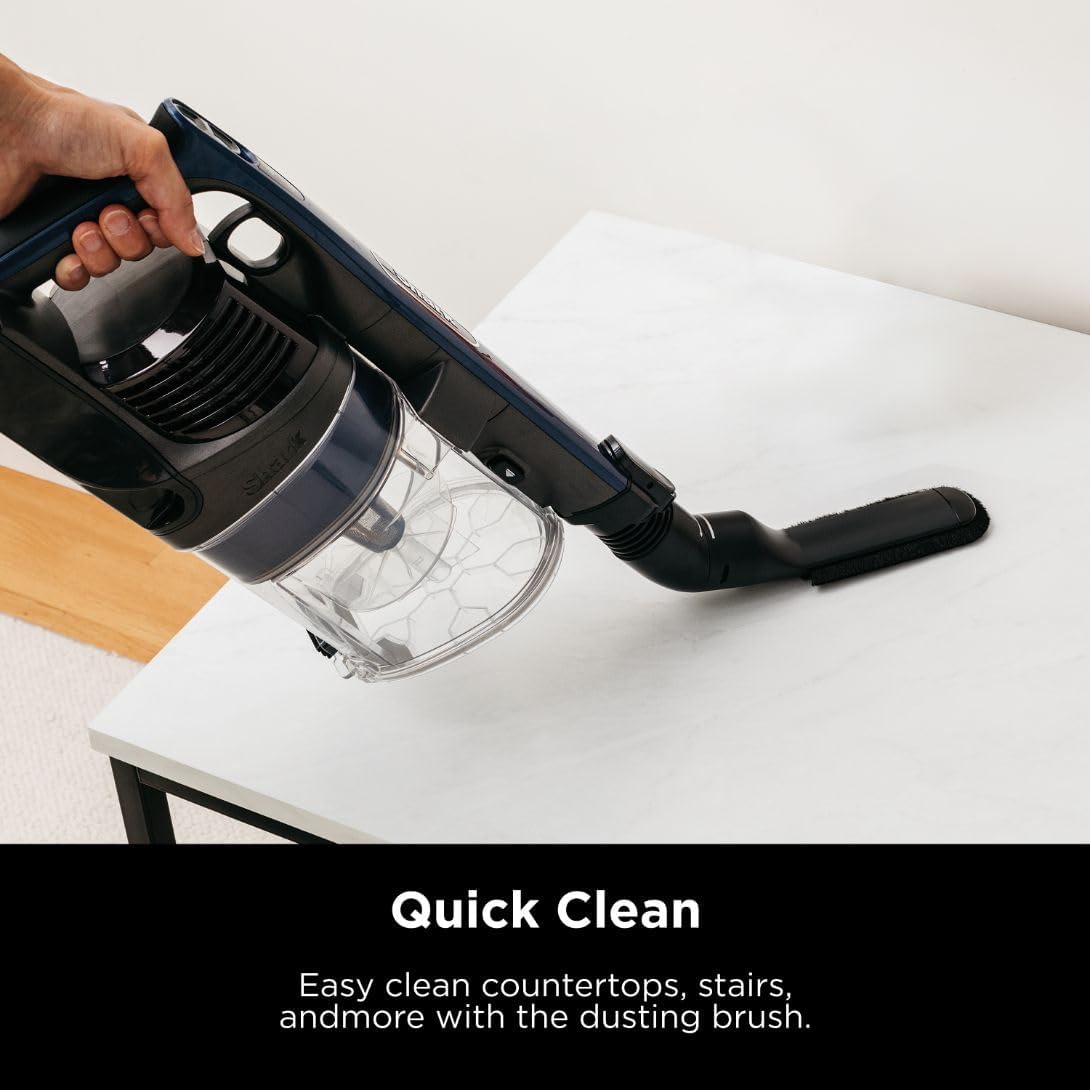 Shark IZ631H Cordless Pro Vacuum with PowerFins and Self-Cleaning Brushroll, Includes Upholstery Tool & Crevice Tool, Up To 60 Minute Runtime, HEPA Filtration, Cordless Vacuum, Dark Grey/Mojito Gray