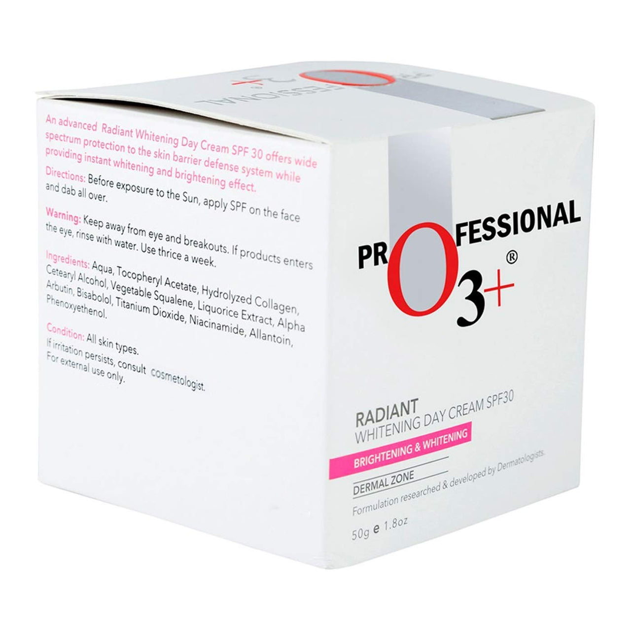 O3+ Radiant Day Cream Moisturiser SPF30 50g for Brightening & Glowing Skin | Moisturises & provides Sun Protection - All Skin Types