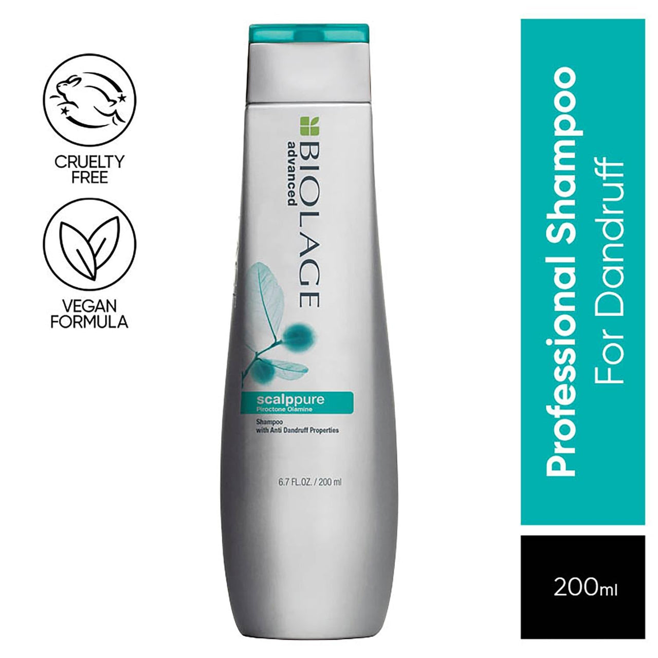 Biolage Professional Scalppure Anti-Dandruff Shampoo, Removes Visible Flakes from 1st Use, Enriched with Bergamot, Shampoo for Men and Women, Deep Scalp Treatment, Vegan & Cruelty-Free, 200ml