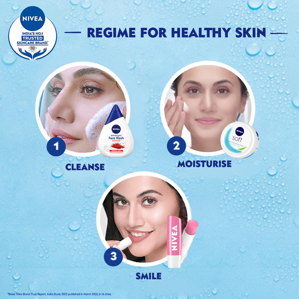 NIVEA Milk Delights Face Wash Precious Saffron For Normal Skin Skin 50ml, 50 ml