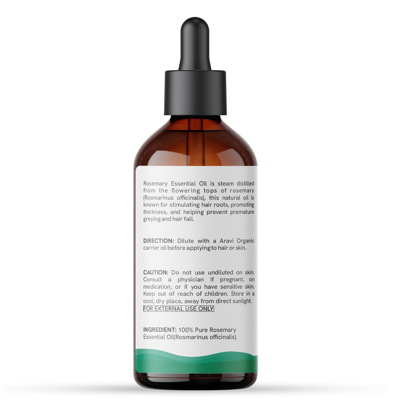 Aravi Organic Rosemary Essential Oil for Hair Growth,Quick Hair Growth Rosemary Oil for Women and Men - 100% Pure Rosemary Leaves Oil - 100 ml