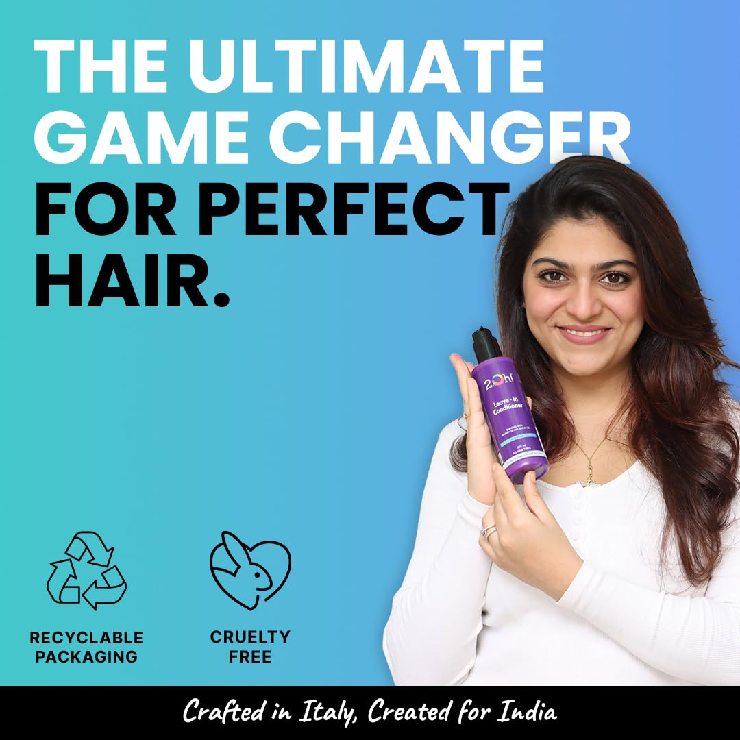 2.Oh! Italian Leave In Conditioner for Dry Hair | Leave In Hair Conditioner with Panthenol and Argan Oil | Nourishing Leave In Conditioner for Wavy Hair | Hair Serum for Dry Frizzy Hair |Women and Men