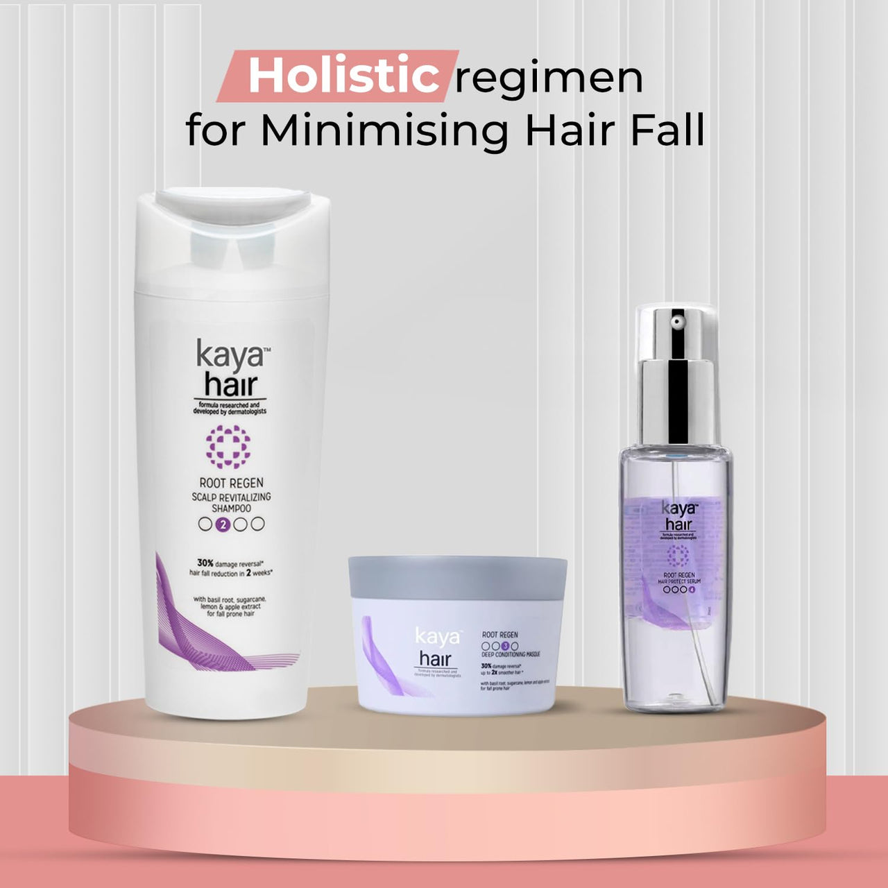 Kaya Clinic Scalp Revitalizing Shampoo Mild Every Day Use Shampoo, Balances pH, Reduces Hair Fall, Contains Basil, Sugarcane, Lemon, Apple Extracts, 225ml