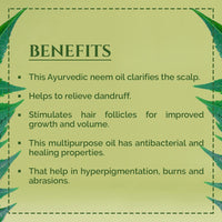 Ashpveda Neem Oil for Skin & Hair Care Ayurvedic Herb Enriched Oil To Reduce Acne Pimples Skin Infections & Hair Lice |Natural Insect Repellent (30 ml)